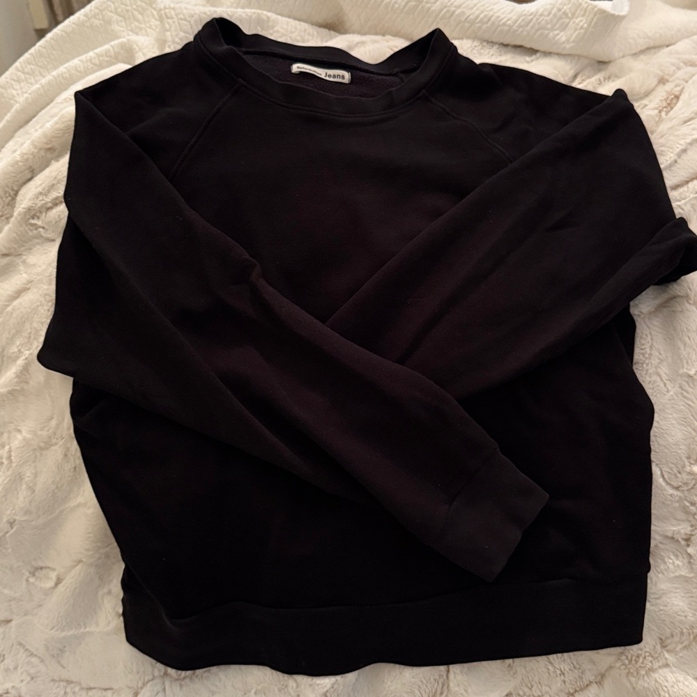 Reformation jeans Black Crewneck Sweatshirt size s